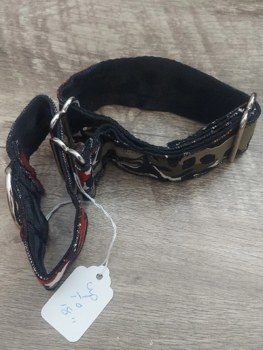 Retro Mid-Century Abstract Handmade Custom Martingale Dog Collar 1.5